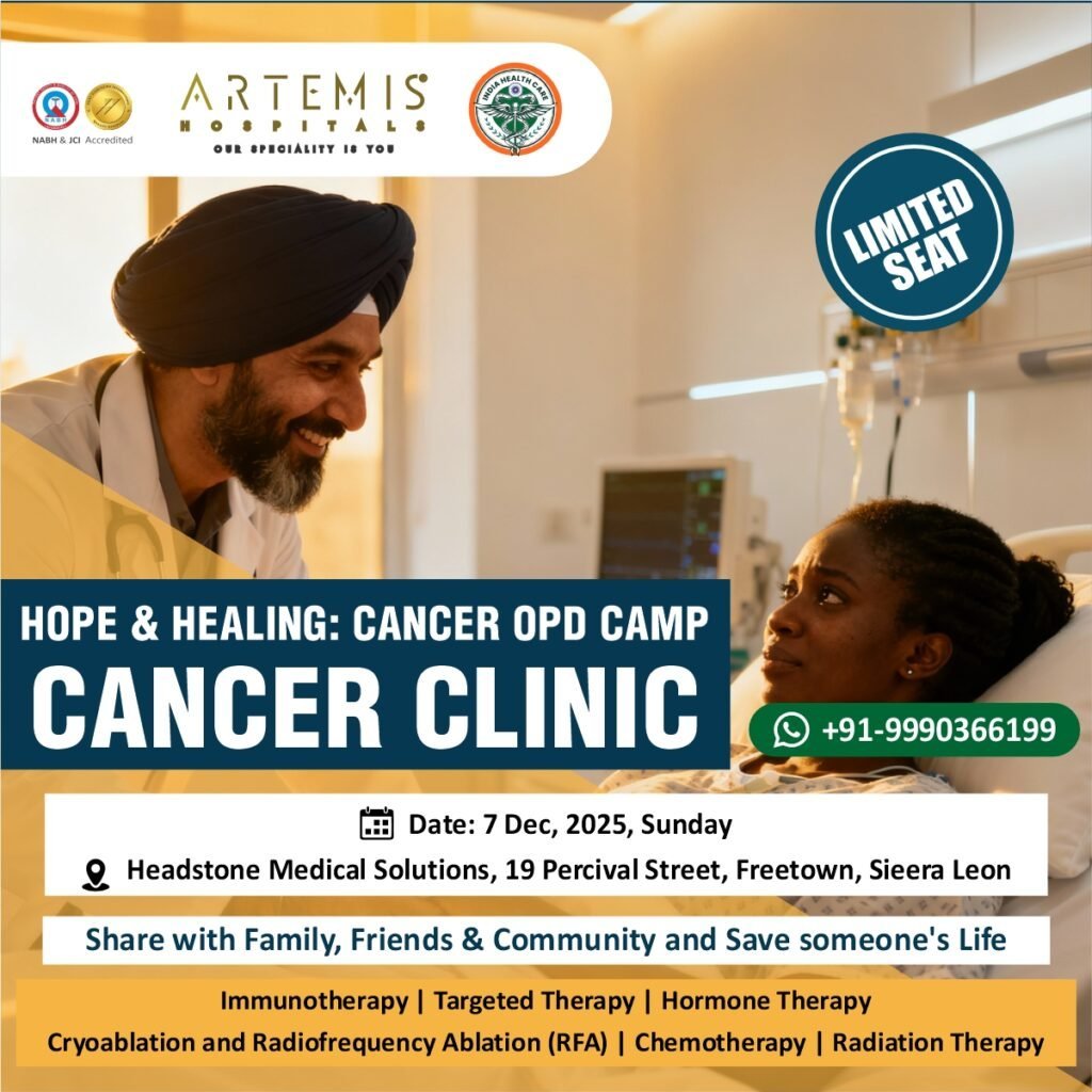 Press Release: First Cancer OPD Camp by Artemis Hospital in Sierra Leone – Hope &amp; Healing